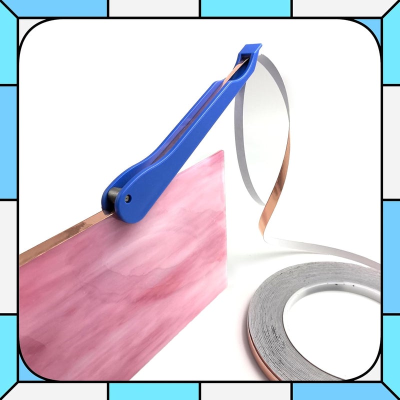 ARTIMUSES 7/32" Copper Foil Hand Foiler, Hand Foiler for Stained Glass, Blue - Image 3